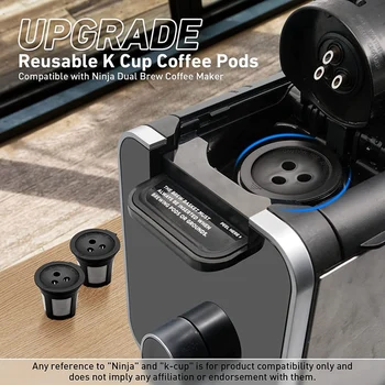 4 Pack K Cup Многоразовые капсулы для кофеварки Ninja Dual Brew, многоразовые K Pod Постоянные чашки K Фильтры Кофейные аксессуары - Изображение 2  