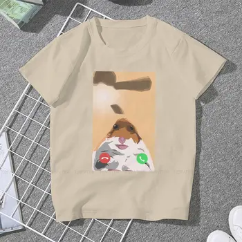 Забавный зовущий мем 100% хлопок TShirts FaceTime Hamster Отличительная футболка для девочек Смешная одежда 5XL - Изображение 2  