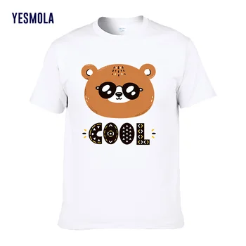 YESMOLA Женская футболка Cool Cartoon Bear Pattern Хлопковая футболка Женские рубашки с принтом 90-е годы Девушки Летняя модная одежда - Изображение 2  