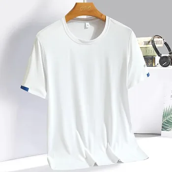 2024 Новая индивидуальная повседневная футболка с принтом DIY Ваш собственный дизайн, такой как фотография или логотип Белая футболка Индивидуальная мужская футболка - Изображение 2  