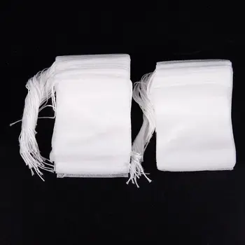 100 шт. Одноразовая пустая чайная бумага для чайного пакетика String Heat Seal - Изображение 2  