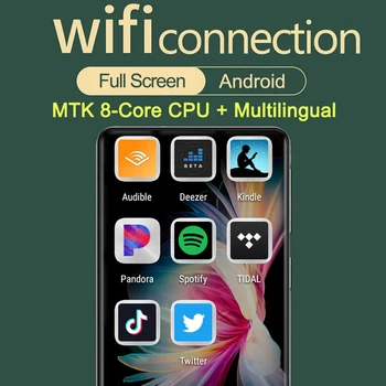 HiFi музыкальный плеер WIFI MP3 MP4 Плеер 4-дюймовый сенсорный IPS-экран Bluetooth-совместимый Android 8.1 HiFi Звук без потерь с FM-радио - Изображение 2  