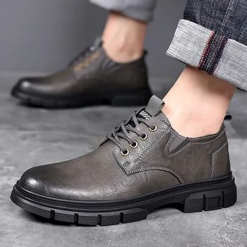 Мужская повседневная обувь из натуральной кожи Люксовый бренд Мягкие мужские кроссовки Дышащие мокасины Мужская обувь для ходьбы Zapatos Hombre - Изображение 2  