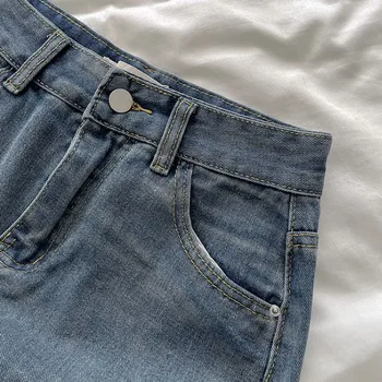 Нерегулярная джинсовая юбка в стиле ретро и потертый дизайн с отверстием Новое лето 2023 года Женская юбка А-силуэта с высокой талией - Изображение 2  