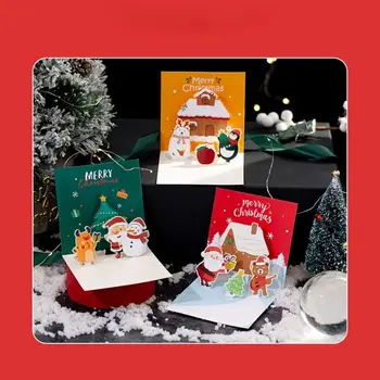 День рождения Новогодние подарки Семья Санта-Клаус Поздравительные открытки с конвертом Благодарственные открытки Благословляющие открытки Рождественская открытка - Изображение 2  