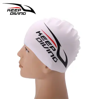 Водонепроницаемая силиконовая шапочка для плавания с длинными волосами - идеально подходит для мужчин и женщин в бассейнах - Изображение 2  