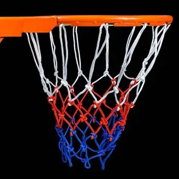 2 шт. Баскетбольная сетка Баскетбольные ворота Красная + Белая + Синяя трехцветная баскетбольная сетка с обручем Баскетбольное кольцо Корзина Обод сетки - Изображение 2  