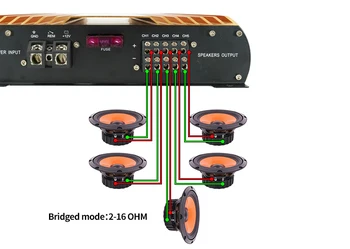 Suoer CG-500.5D-F класс D усилитель 5 каналов полночастотный автомобильный аудио 2800 Вт 4.1-канальный автомобильный усилитель - Изображение 2  