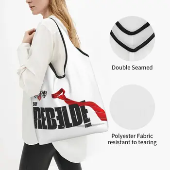 многоразовый логотип Soy Rebelde Tour RBD Сумки для покупок для продуктов Складные сумки для продуктов Моющиеся большие большие сумки - Изображение 2  