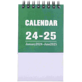 2024 2025 Мини-календарь Настольный бумажный календарь Стоячий перевернутый календарь Январь 2024 Июнь 2025 Календарь Портативные палаточные календари Проволока - Изображение 2  