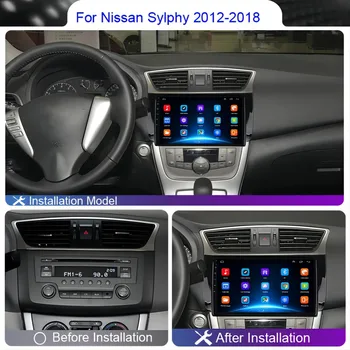 Android Автомагнитола Carplay для Nissan Sylphy B17 Sentra 12 2013 2014- 2018 Мультимедиа Carplay 4G Wifi DVD Navi GPS BT Autostereo - Изображение 2  