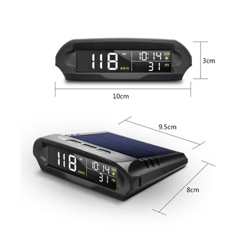 Универсальный HUD X 98 Авто Солнечный Цифровой Счетчик GPS Спидометр Сигнализация о превышении скорости Расстояние Высота Проекционный дисплей - Изображение 2  