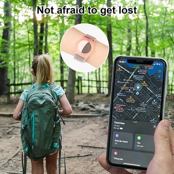 3X Детский браслет, совместимый с Apple Airtag, защитный чехол для держателя GPS-трекера Air Tag с нейлоновым браслетом D - Изображение 2  