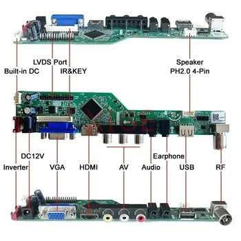 Плата контроллера подходит LM190E08 LM170E03 CLAA170EA10 1280 * 1024 2CCFL DIY Kit AV+HDMI+VGA+IR+USB TV Аналоговый ЖК-монитор 30-контактный LVDS - Изображение 2  