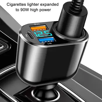 4 порта USB Автомобильное зарядное устройство Быстрая зарядка Адаптер питания автомобиля Розетка Для мотоциклов, лодок, автомобилей, грузовиков, автоаксессуаров - Изображение 2  