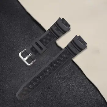  Ремешок для часов Водонепроницаемый резиновый 18 мм Мужские часы Сменный браслет Ремешок, совместимый с Casio AE-1000W/AQ-S810W/SGW-300H/W-S200H - Изображение 2  