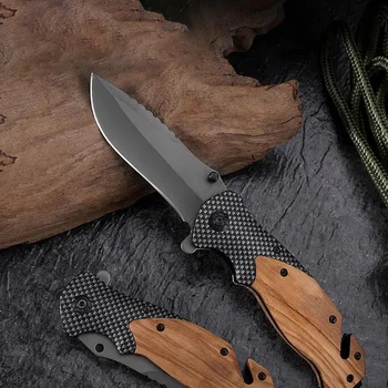 X50 Складной нож На открытом воздухе Портативный Высокая Твердость Охота EDC Карманные ножи Кемпинг Самооборона Тактическое выживание Мини - Изображение 2  