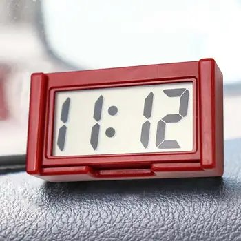  Автомобильная приборная панель Цифровые часы сильно Самоклеящиеся автомобильные интерьеры Мини-часы Прочный ЖК-дисплей времени Часы для всех транспортных средств - Изображение 2  