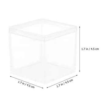 Квадратные практичные ящики для хранения Фигурки Прозрачные витрины Маленькая акриловая коробка Акриловая кубическая коробка Маленькие акриловые кубики - Изображение 2  