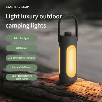  портативный открытый фонарь для кемпинга Лампа освещения 10000 мАч Мини Свет Свободная Регулировка Водонепроницаемый USB Зарядка Открытый Свет - Изображение 2  