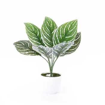 Искусственная полоса Растение Ландшафтный дизайн Зеленый офис Цветок Пластиковый сад Художественный декор - Изображение 2  