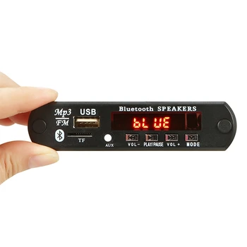 2X Bluetooth 5.0 MP3 Декодер Плата DC 5V 12V Автомобильный FM-радиомодуль Поддержка TF USB AUX для автомобильного телефона - Изображение 2  