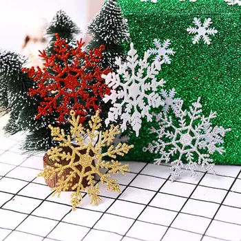 Украшения из снежинок Праздничные украшения в виде снежинок Сверкающие блестящие украшения для рождественской елки Создайте дома или в офисе - Изображение 2  