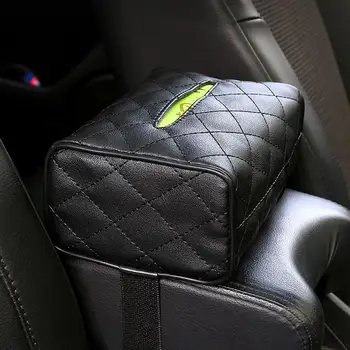  Автомобильный держатель для салфеток Диспенсер для салфеток с ремешком Коробка для салфеток из искусственной кожи на заднем сиденье с застежкой-молнией Аксессуары для салона автомобиля - Изображение 2  