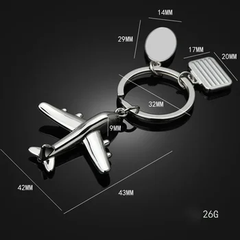 Креативный брелок для ключей модели самолета металлический подвесной брелок для ключей для мужчин и женщин в качестве небольшого подарка - Изображение 2  