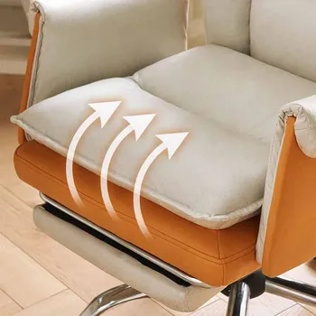Nordic Double Back Office Chair Wheels Memory Recliner Игровые кресла Вращающаяся подушка Mobile Cadeiras De Gamer Офисная мебель - Изображение 2  