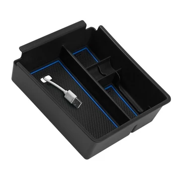  Автомобильная коробка для хранения подлокотников с центральной консолью с синими накладками Подходит для Hyundai Tucson NX4 2022 2021 - Изображение 2  