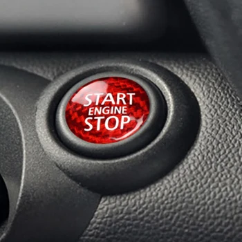Кнопка запуска двигателя из углеродного волокна Наклейка на крышку внутренней отделки для Mini Cooper R55 R56 R57 R58 R59 R60 R61 (A) - Изображение 2  