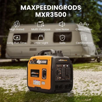 MaXpeedingrods 3500 Вт Портативный инверторный генератор с газовым питанием, совместимый с EPA, компактный и легкий для домашнего резервного питания - Изображение 2  