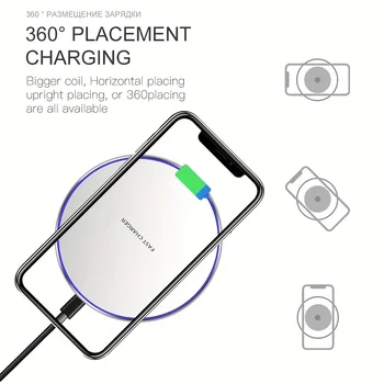 100 Вт Беспроводное зарядное устройство для iPhone 14 13 12 11 Pro XS Max Mini X XR Индукционная быстрая беспроводная зарядная панель для Samsung Xiaomi Huawei - Изображение 2  