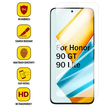 For Honor 90 GT 90 Lite Защитная пленка для экрана из закаленного стекла для телефона Защитная полная крышка Flim Clearity HD Flim для HONOR 90GT 90Lite - Изображение 2  