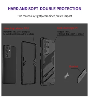 Противоударный чехол для Samsung Galaxy S23 Ultra S22 Plus S 21 FE A54 A53 A73 A34 A33 A23 A14 A 04 22 52 S A12 A13 A32 Задняя крышка - Изображение 2  