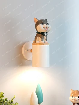 Настенный светильник Nordic Cartoon Kitty Прикроватная лампа для спальни - Изображение 2  