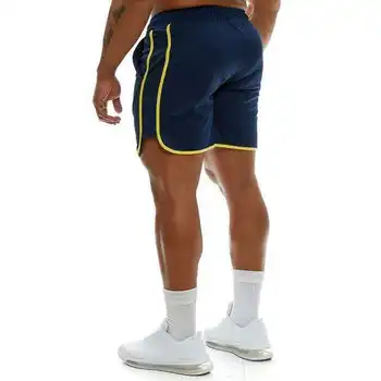 Шорты для фитнеса, мужские повседневные брюки для бега, пляжные брюки, сетчатые дышащие быстросохнущие штаны, капри - Изображение 2  