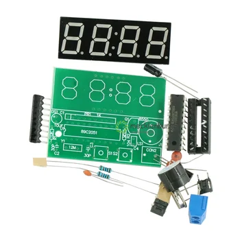 0,56-дюймовый цифровой светодиодный дисплей AT89C2051 4 бита электронные цифровые часы Production Suite DIY Kit 4 цифры - Изображение 2  