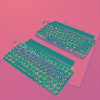 Механическая клавиатура в стиле панк в стиле ретро - лучший игровой интернет-кафе Blue Switch - Изображение 2  