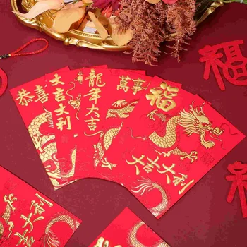 Красные пакеты Китайский Новый год Красные конверты Традиционные Счастливые Деньги Наличные Пакеты ХунБао Вечеринка Свадебные Подарки - Изображение 2  