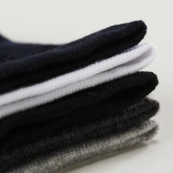 10 пар Высококачественные повседневные мужские деловые носки Лето Зима Быстросохнущий Черный Белый Длинный Носок Размер38-43 - Изображение 2  