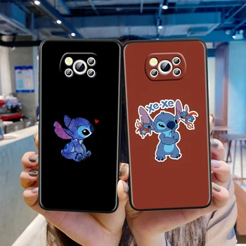 Disney Stitch для Xiaomi POCO X4 M5S F4 M4 X3 F3 M3 C3 F2 X2 F1 Pro GT NFC 4G 5G Жидкая веревка Силиконовый чехол для телефона - Изображение 2  