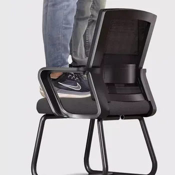 Обычный сетчатый офисный стул Японская ножка Черные удобные мобильные офисные стулья Шезлонг Lazy Cadeira Para Escritorio Домашняя мебель - Изображение 2  