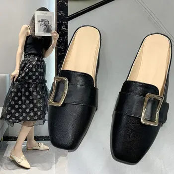 Европейская станция новые сандалии женская летняя модная одежда Muller обувь без каблука ленивая обувь сумка голова полутапочки - Изображение 2  