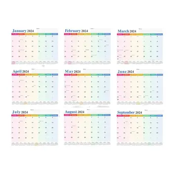 Новогодние подарки Магнитный магнит на холодильник Магнит Календарь Планирование времени Настенный декор Английский настенный календарь Бумага - Изображение 2  