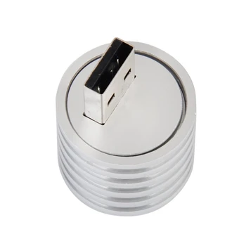 4X Алюминиевый 3 Вт USB Светодиодная лампа Розетка Прожектор Фонарик Белый свет - Изображение 2  
