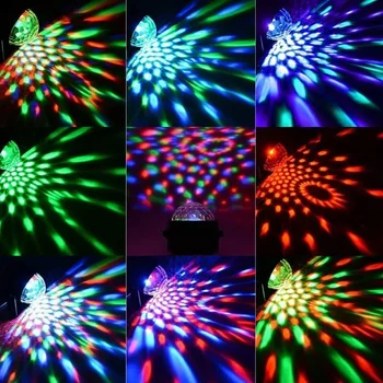 2 шт. Красочная звезда Музыка Свет RGB Диско Шар Blueteeth Музыкальный динамик Светодиодная лампа USB Питание Перезаряжаемый проектор Вечеринка KTV Lights - Изображение 2  