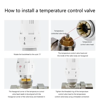 Универсальные вертикальные термостатические клапаны системы отопления ABS Контроль температуры - Изображение 2  