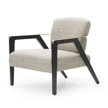 Итальянский минималистичный диван-кресло Современная гостиная Балкон Седло Кожаный Досуг Одноместный стул Офис продаж Кресло для ресепшн - Изображение 2  